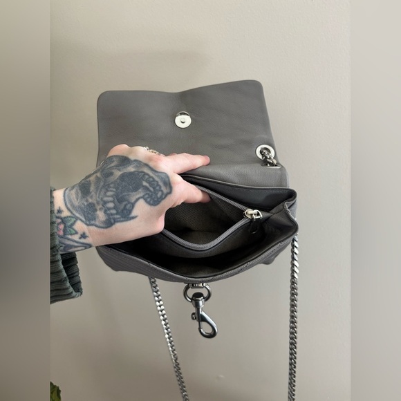 Rebecca Minkoff Small Edie Crossbody in Stone Grey - Picture 12 of 12